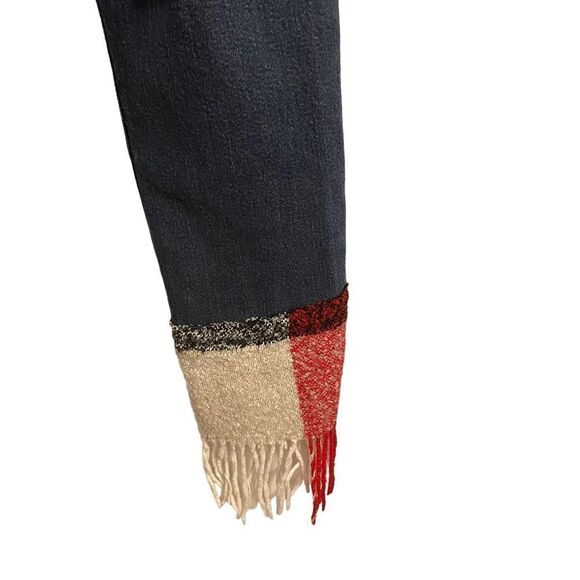 Levis 514 Straight Dark Denim Fringe Ankle Jeans Size 30 - Picture 8 of 8